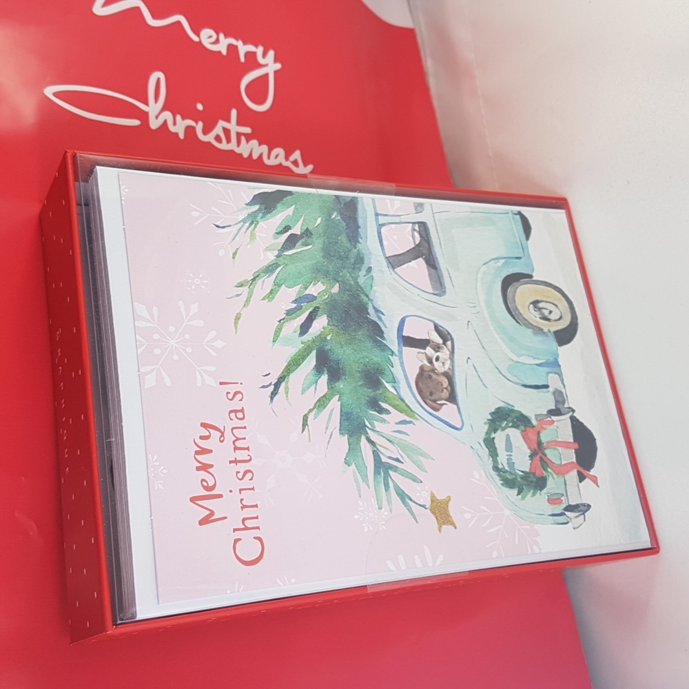 🎅🏼2/26$ 30 pcs Merry Christmas Cards & Envelopes Pets Dogs 4.75"x6.75" In.